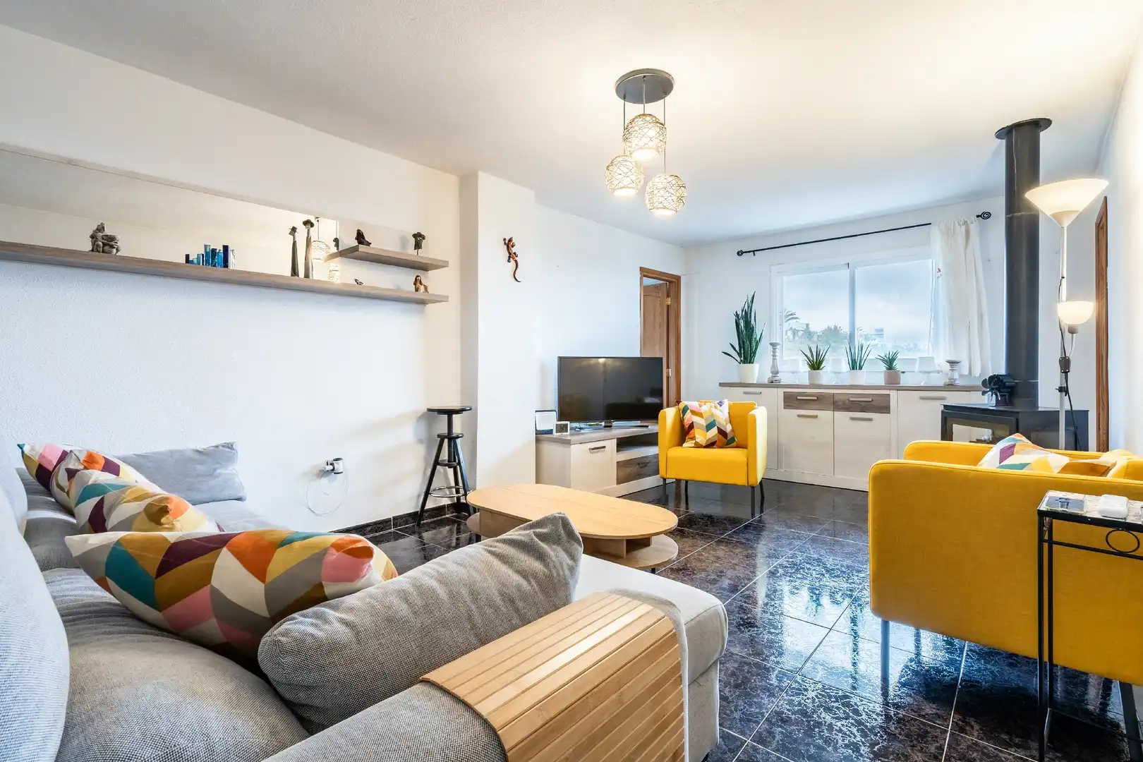 Sala de estar de Finca rústica en venta en Granadilla de Abona con Aire acondicionado, Jardín privado y Terraza