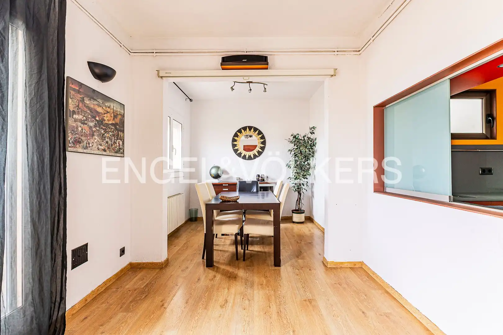 Esszimmer von Dachboden zum Verkauf in Barcelona mit Heizung, Parkett und Terrasse