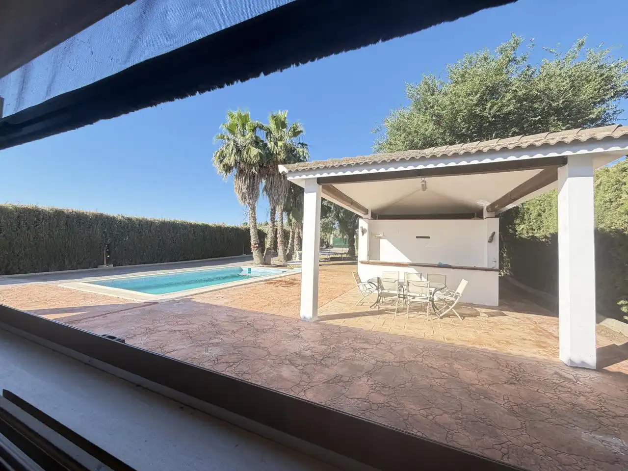 Swimming pool of Houses for sale in Almendralejo