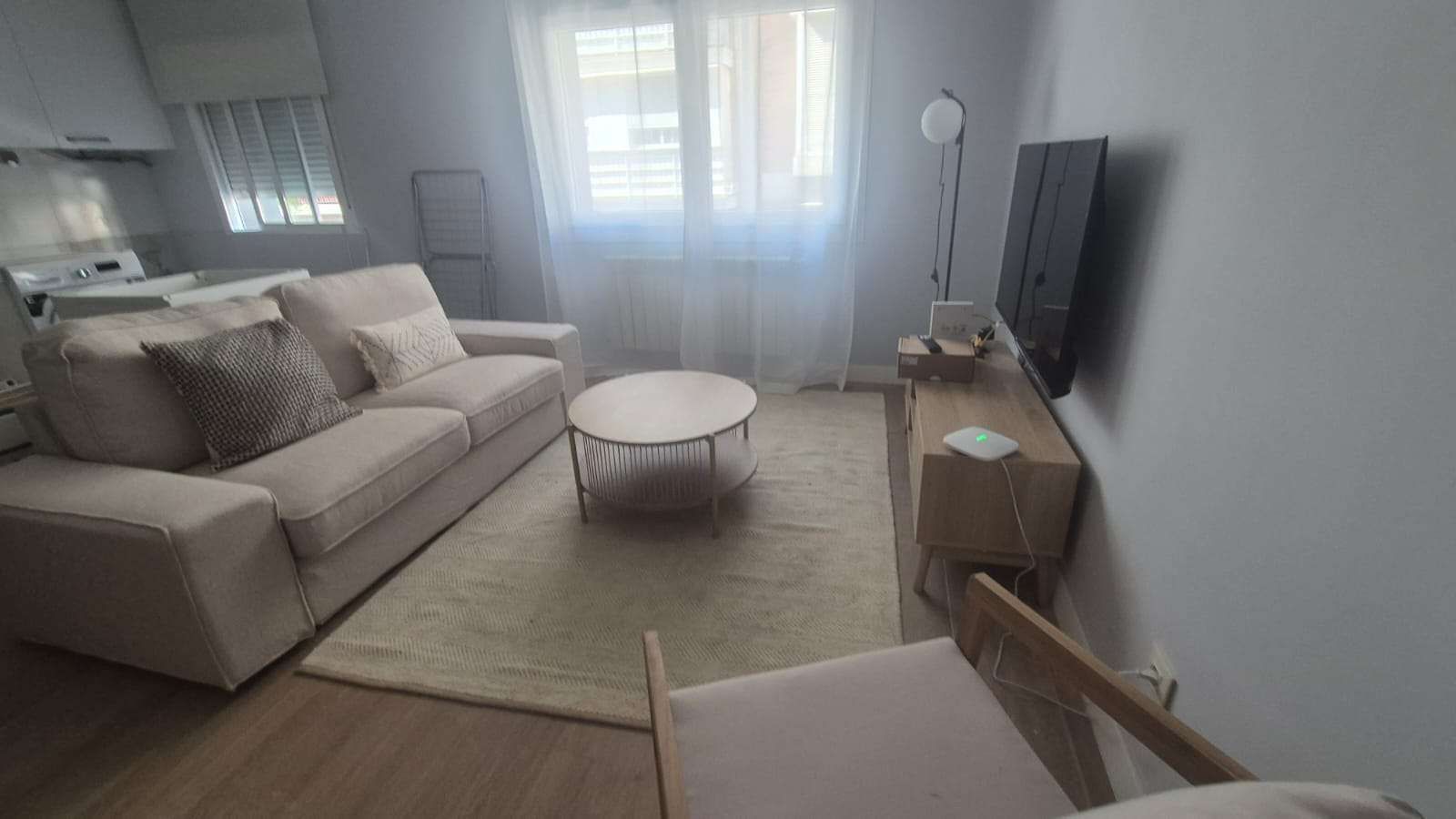 Wohnzimmer von Wohnungen zur untervermieten in  Madrid Capital mit Klimaanlage, Heizung und Terrasse