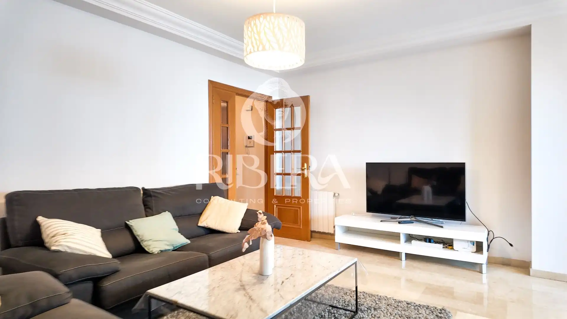 Wohnzimmer von Wohnung zur Miete in Valencia mit Klimaanlage, Heizung und Terrasse