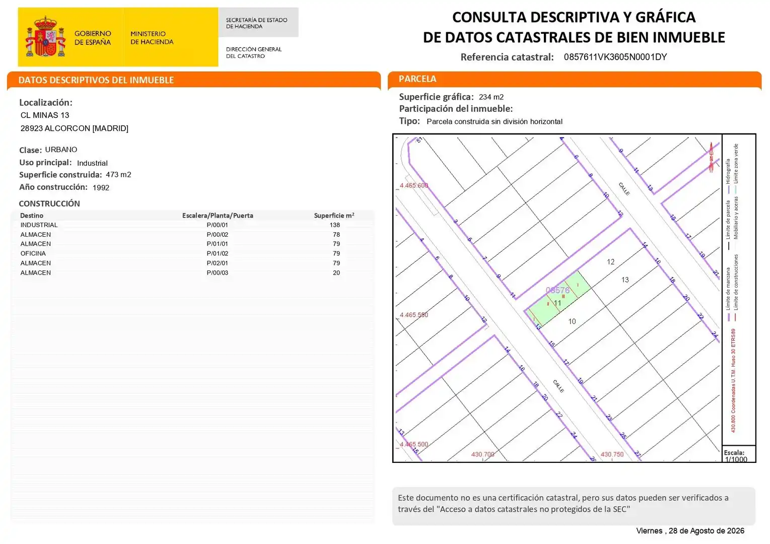 Industrial building for sale in Calle Minas 13, imagen 20