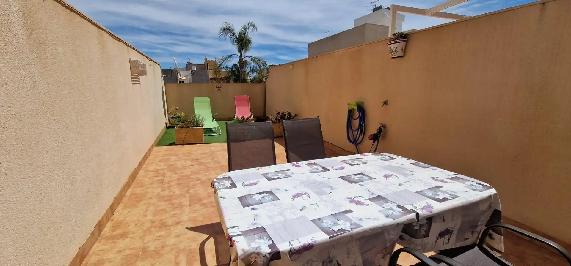 Terrasse von Wohnung zur Miete in Águilas mit Klimaanlage, Privatgarten und Möbliert