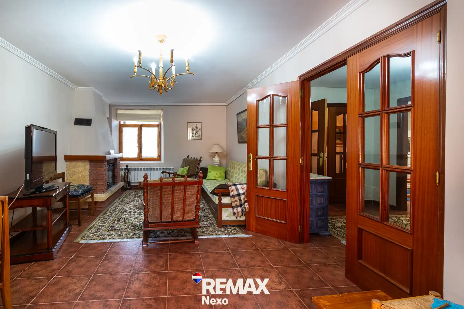 Sala d'estar de Casa adosada en venda en Wamba amb Calefacció, Jardí privat i Terrassa