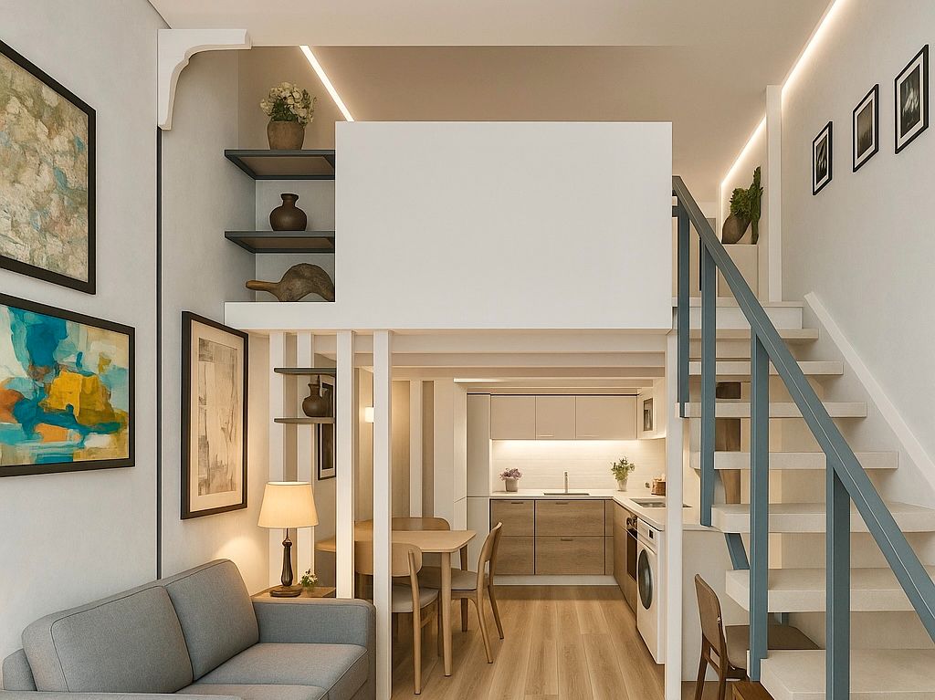 Living room of Building for sale in  Madrid Capital