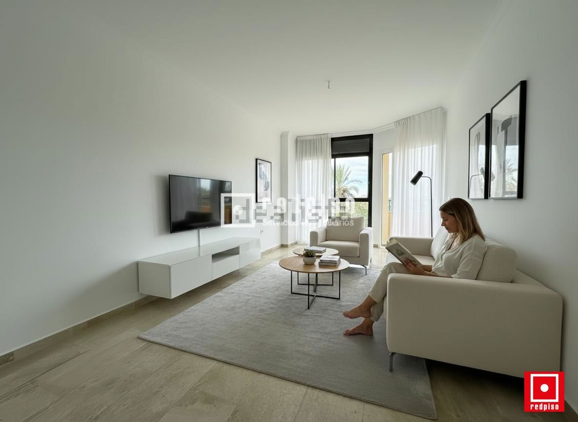 Living room of Flat for sale in Málaga Capital  with Private garden, Terrace and Swimming Pool