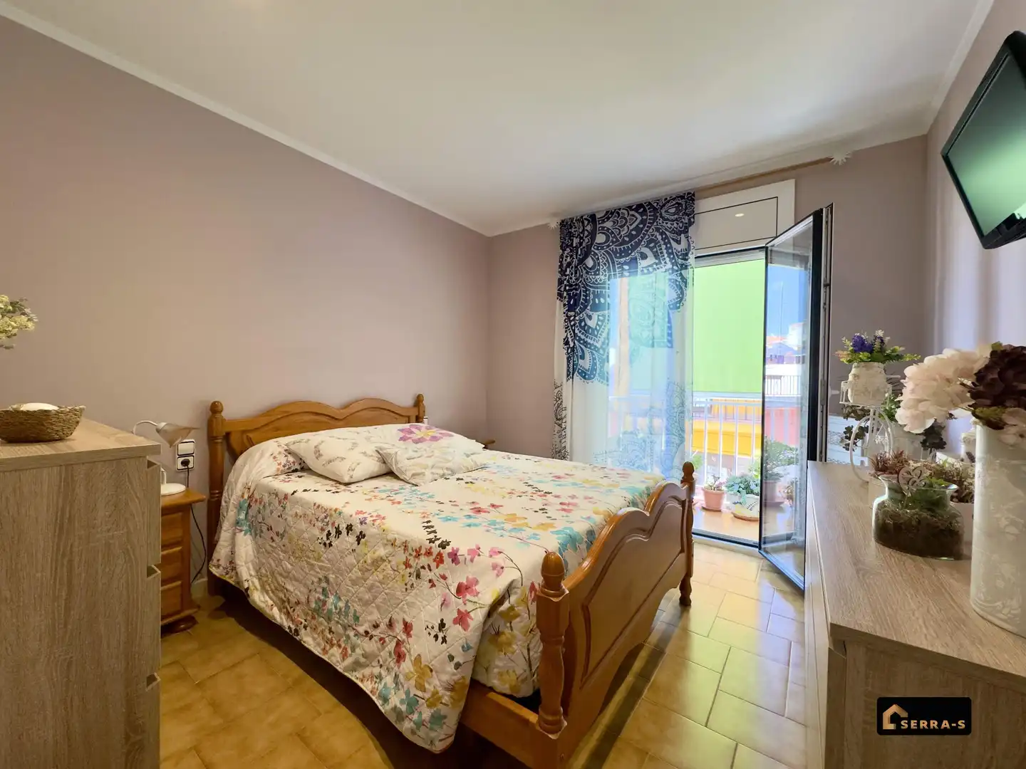 Schlafzimmer von Wohnung zum Verkauf in Malgrat de Mar mit Klimaanlage und Balkon