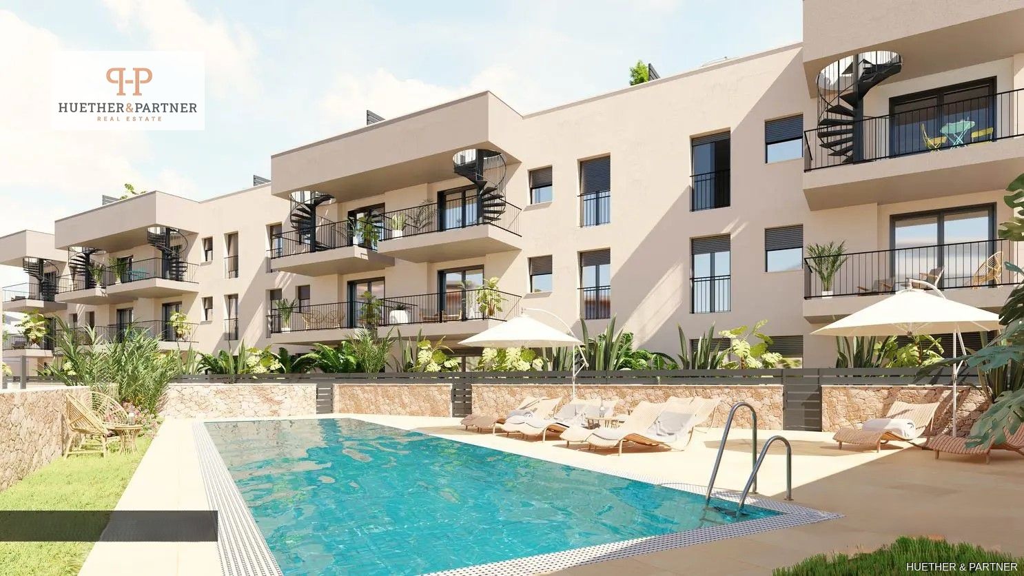Swimming pool of Flat for sale in Manacor  with Air Conditioner