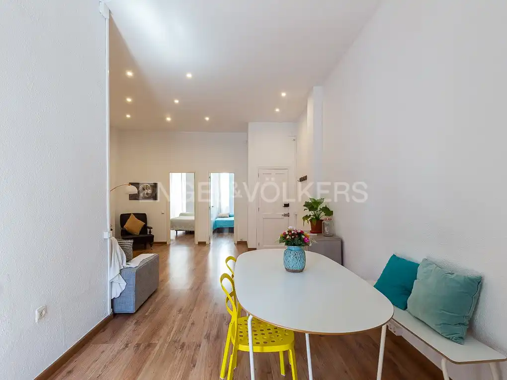 Wohnzimmer von Wohnung zur Miete in Valencia mit Klimaanlage, Heizung und Parkett