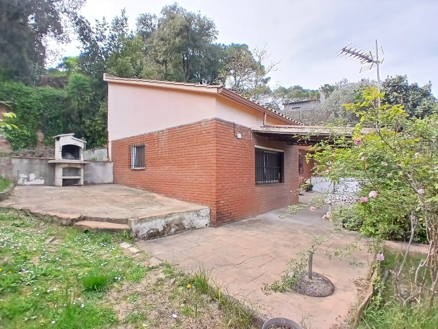 Vista exterior de Casa o xalet en venda en Sant Pere de Vilamajor amb Jardí privat, Traster i Moblat