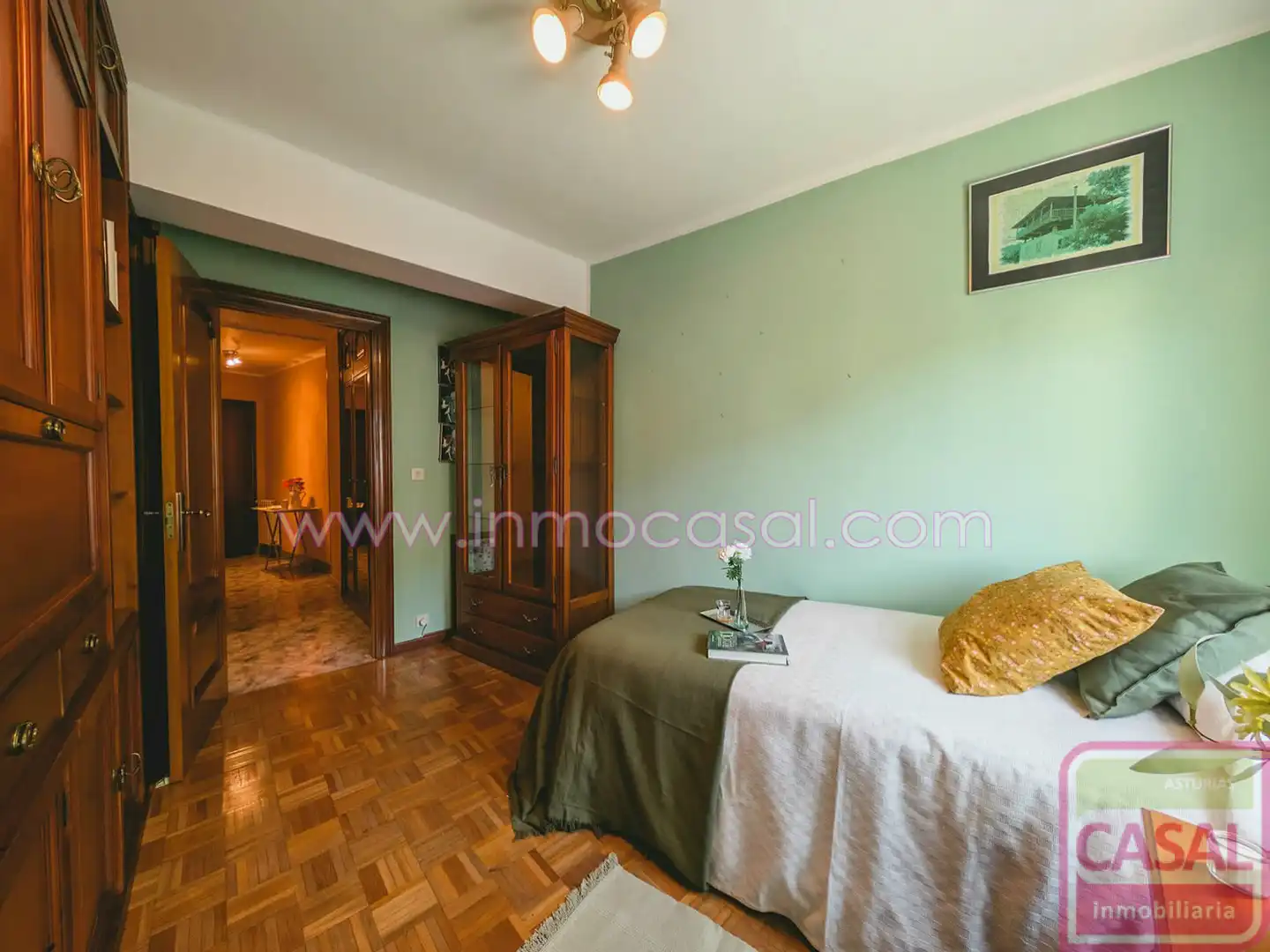 Schlafzimmer von Wohnung zum Verkauf in Mieres (Asturias) mit Heizung, Terrasse und Abstellraum