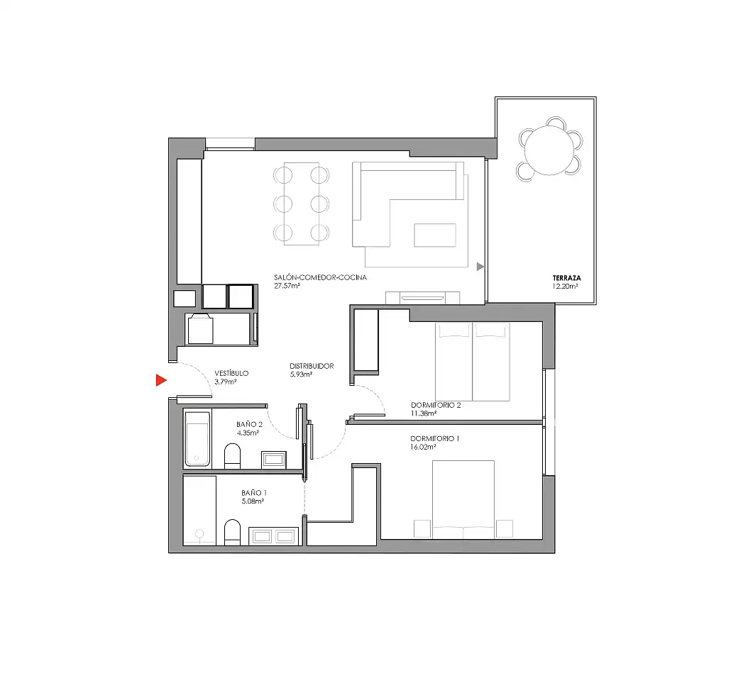 Apartament amb terrassa en venda a Les Salines - Pla de Sant Pere, imagen 13