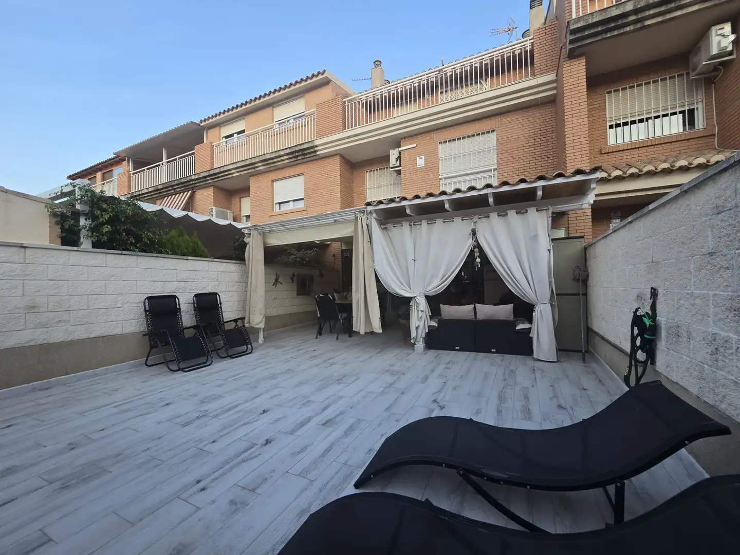Terrace of Detached homes for sale in Castellón de la Plana / Castelló de la Plana  with Air Conditioner, Heating and Parquet flooring