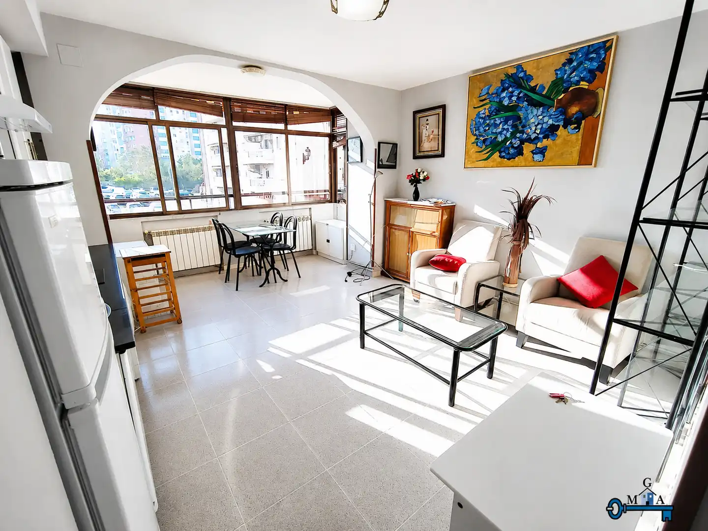 Wohnzimmer von Wohnungen zur Miete in Fuenlabrada mit Heizung, Möbliert und Ofen