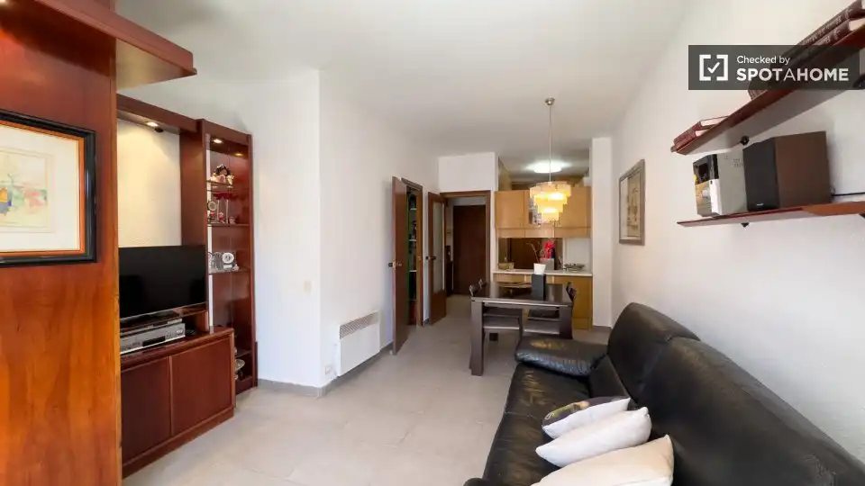 Sala de estar de Piso de alquiler en Barcelona con Aire acondicionado, Calefacción y Amueblado