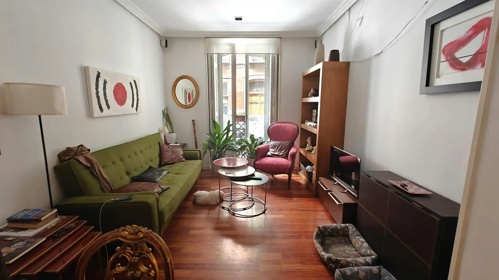 Sala d'estar de Pis de lloguer en Madrid amb Aire condicionat, Calefacció i Moblat