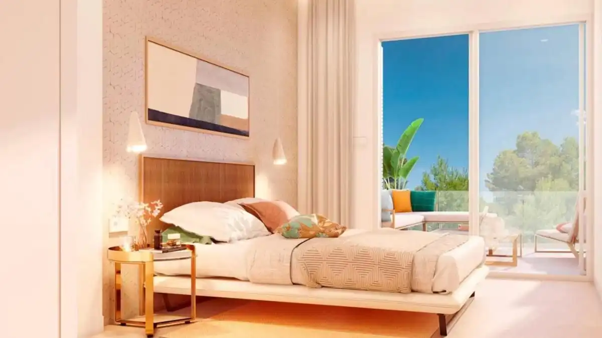 Dormitori de Apartament en venda en Pilar de la Horadada amb Jardí privat, Terrassa i Piscina comunitària