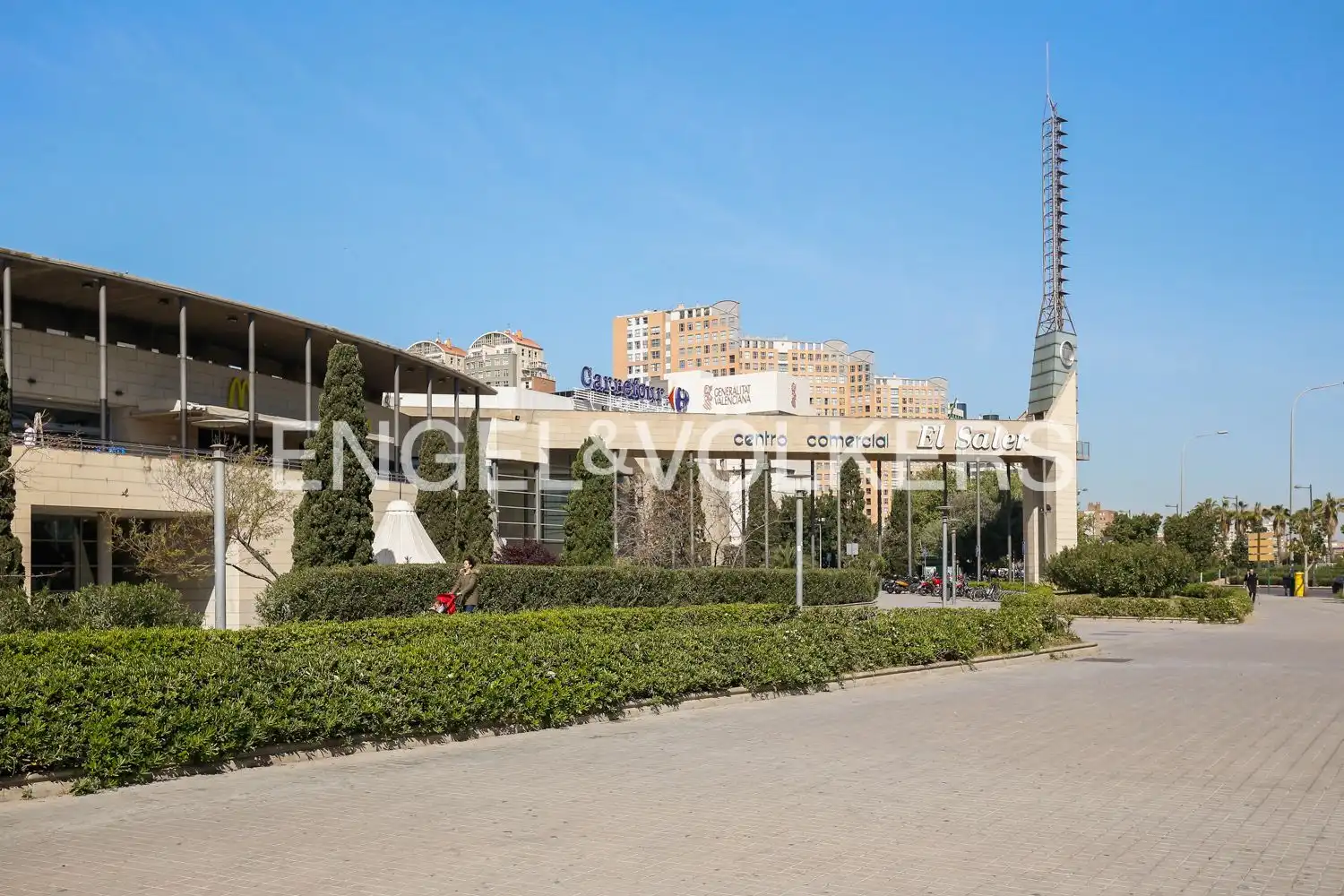 Außenansicht von Wohnung zur Miete in Valencia mit Klimaanlage, Heizung und Möbliert