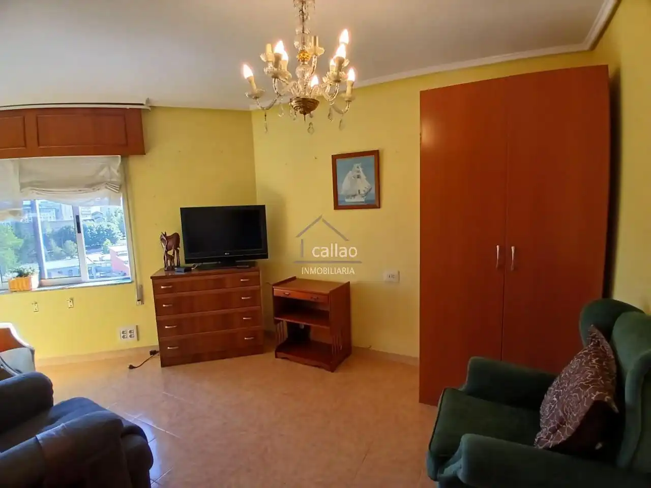 Living room of Flat for sale in Ferrol  with Furnished