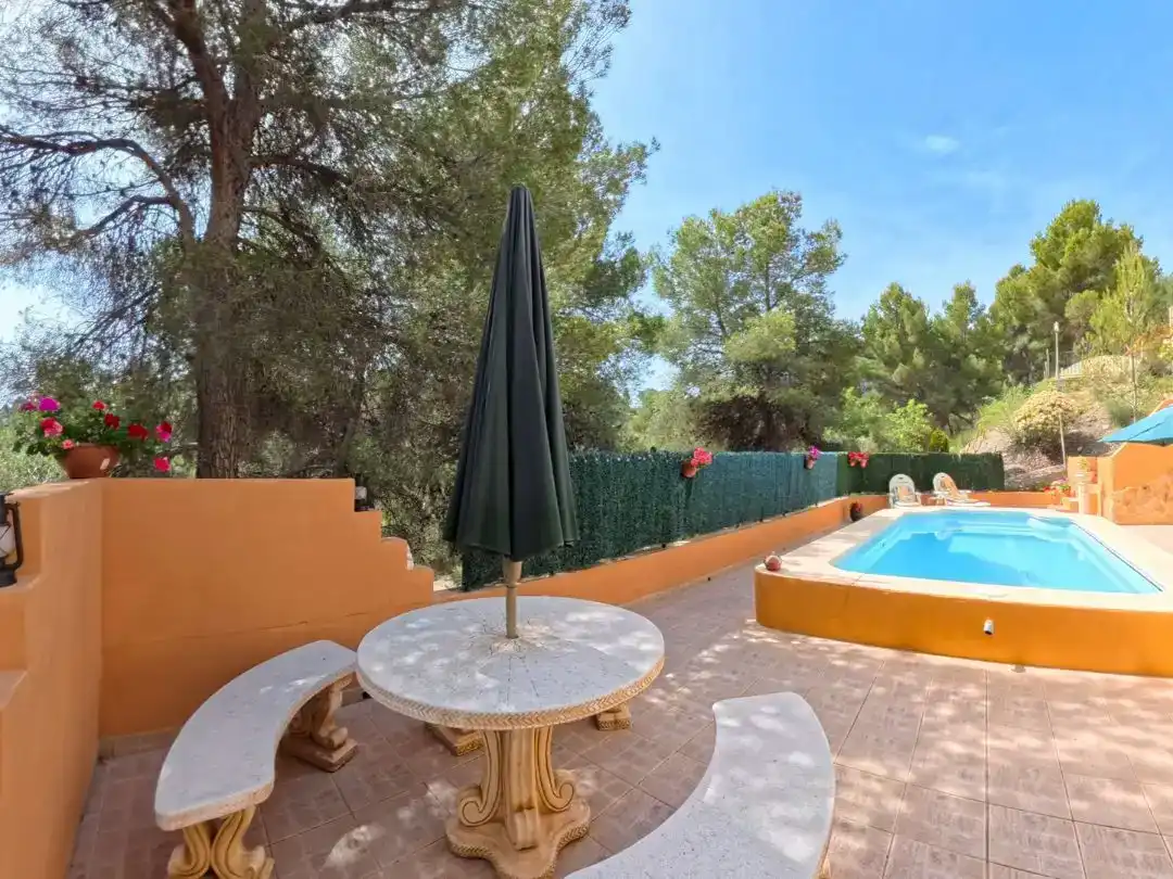 Garden of Flat for rent in Tibi  with Air Conditioner, Private garden and Swimming Pool