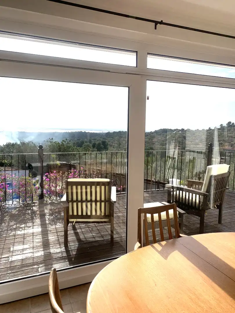 Terraza de Finca rústica en venta en El Perelló con Aire acondicionado, Calefacción y Jardín privado