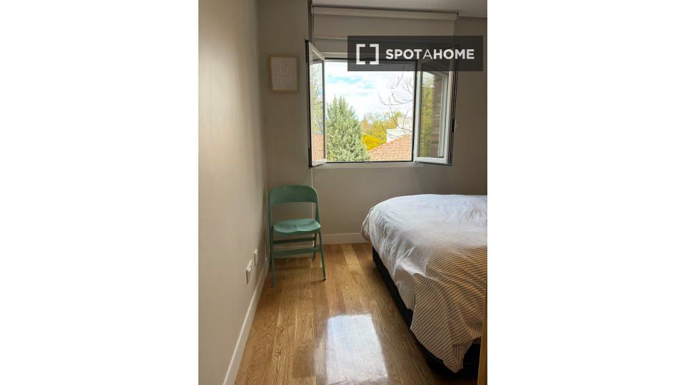 Bedroom of Flat to rent in  Madrid Capital  with Air Conditioner, Heating and Furnished