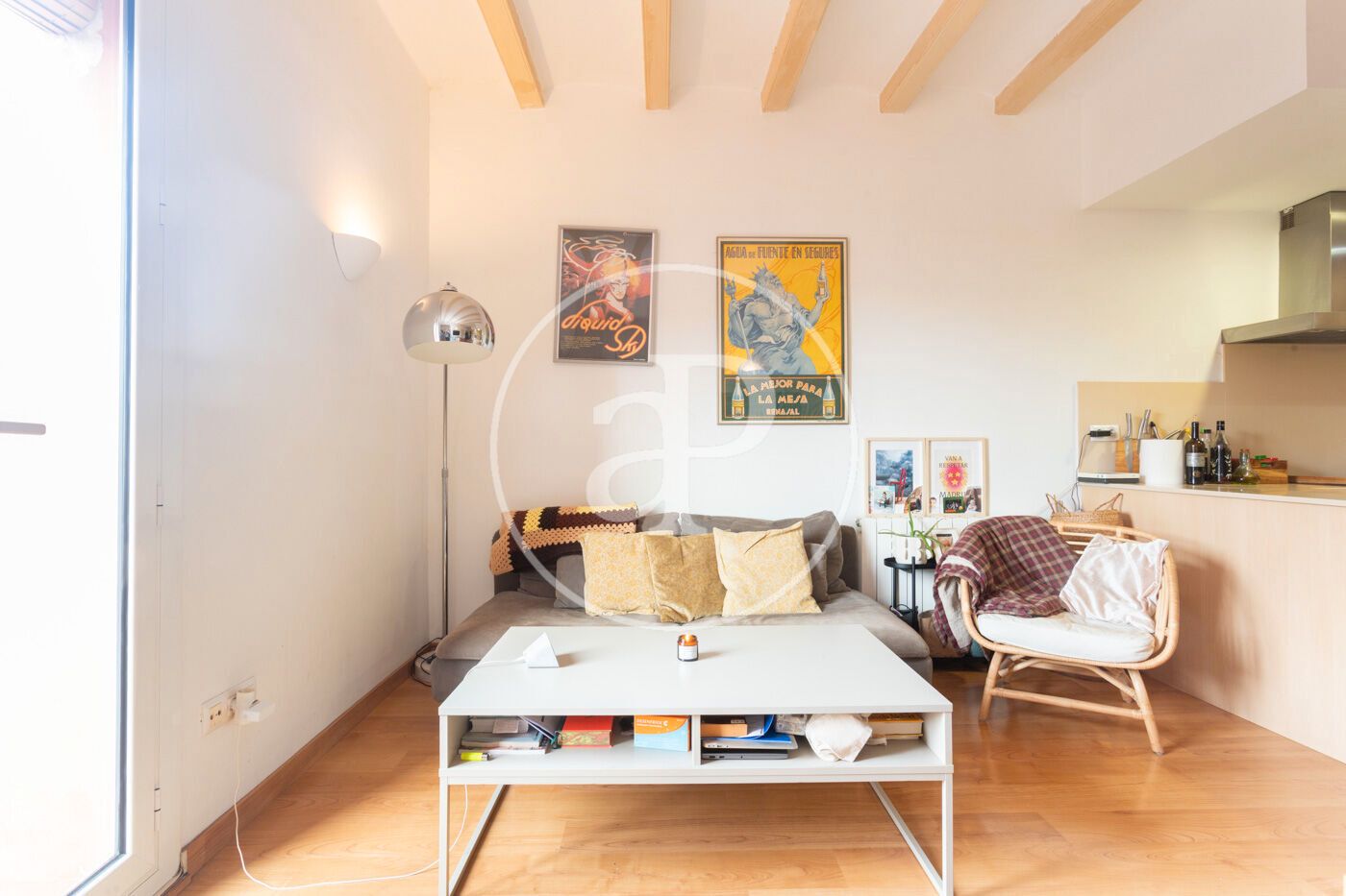 Living room of Flat for sale in  Barcelona Capital  with Heating and Balcony