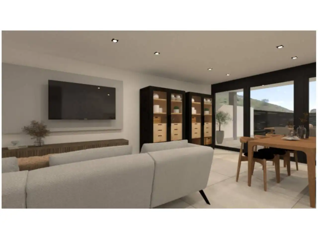 Sala de estar de Casa o chalet en venta en San Esteban de Litera con Aire acondicionado, Calefacción y Jardín privado