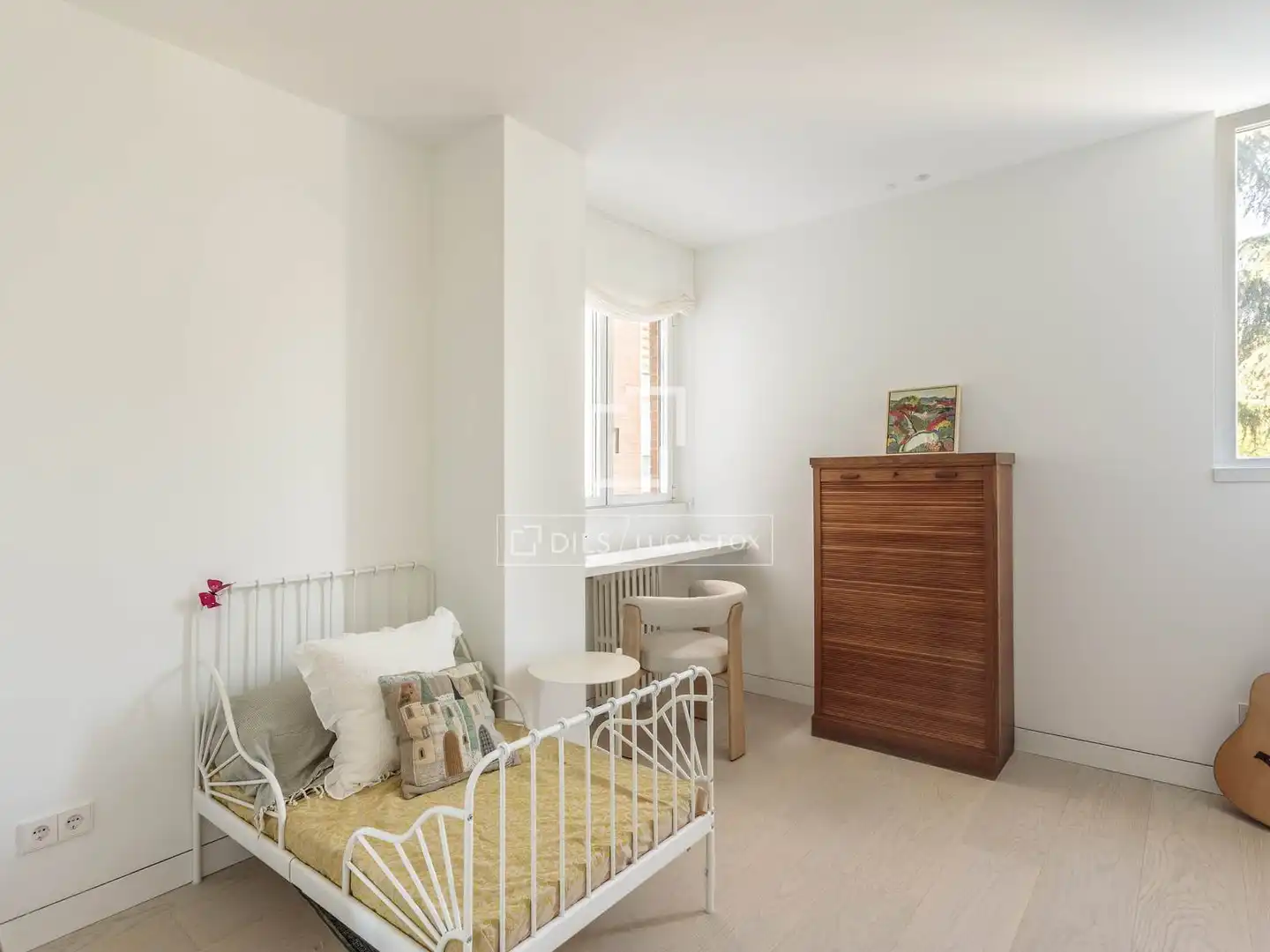 Bedroom of Flat for rent in Madrid  with Air Conditioner, Heating and Private garden