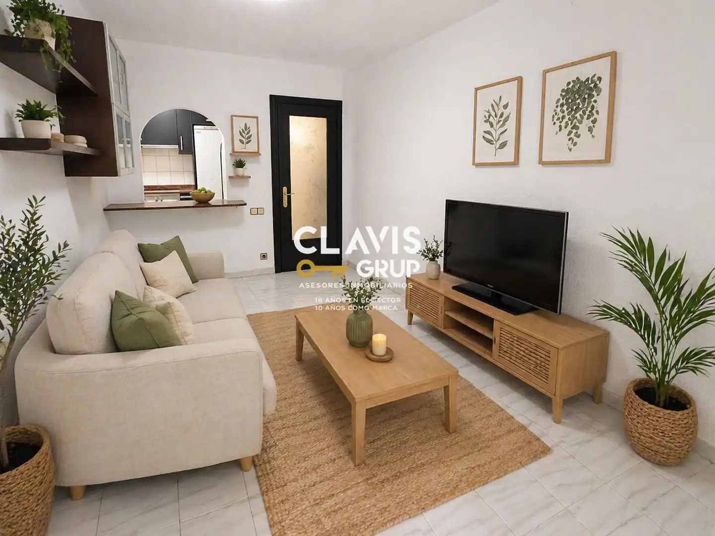 Sala de estar de Ático en venta en Barcelona con Aire acondicionado y Horno
