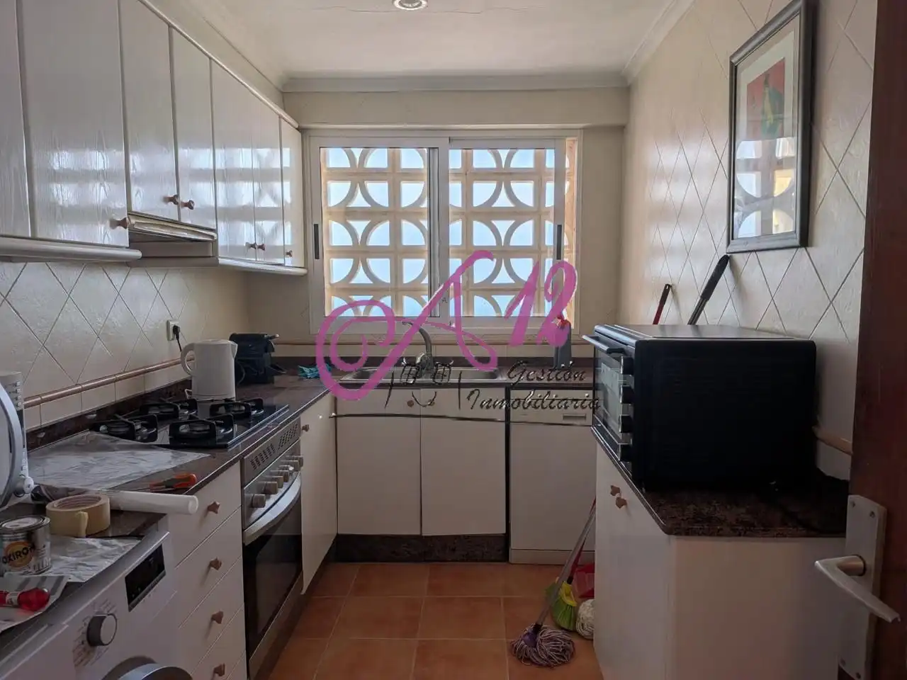 Cocina de Piso de alquiler en Valencia con Terraza y Amueblado