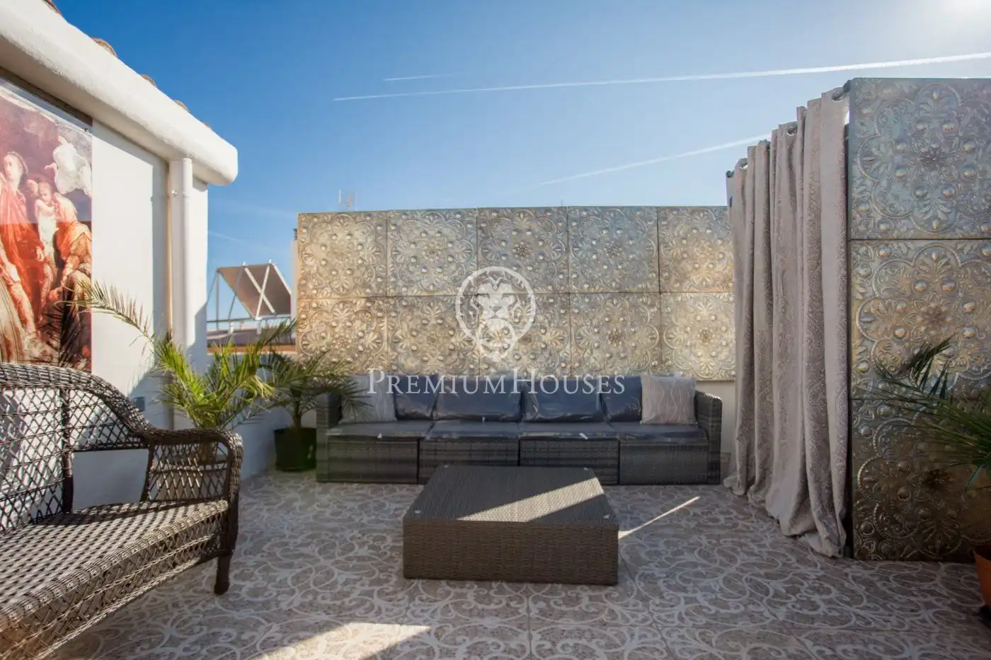 Terrace of Country homes for sale in Canet de Mar  with Air Conditioner, Heating and Private garden