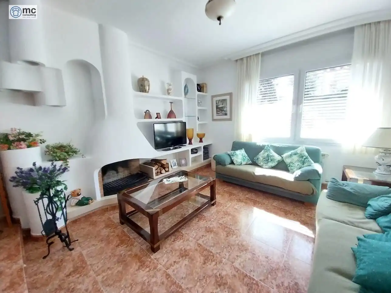Living room of Houses for sale in Canovelles  with Air Conditioner, Private garden and Terrace