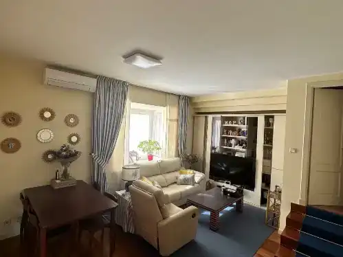 Sala d'estar de Pis de lloguer en Valladolid amb Aire condicionat, Jardí privat i Parquet