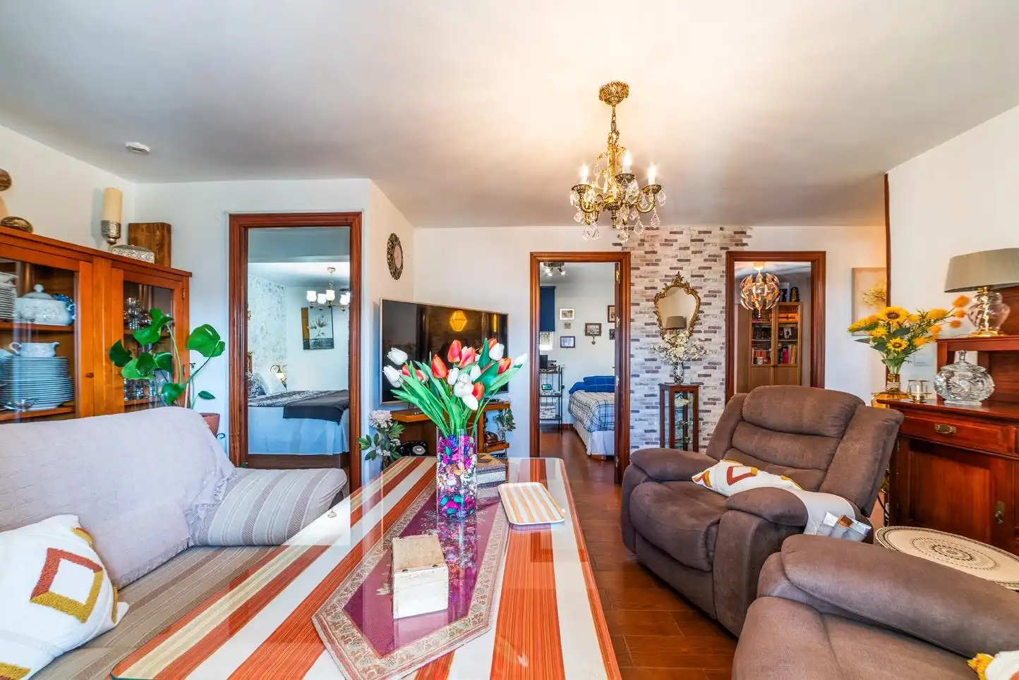 Sala de estar de Piso en venta en  Sevilla Capital con Aire acondicionado y Balcón