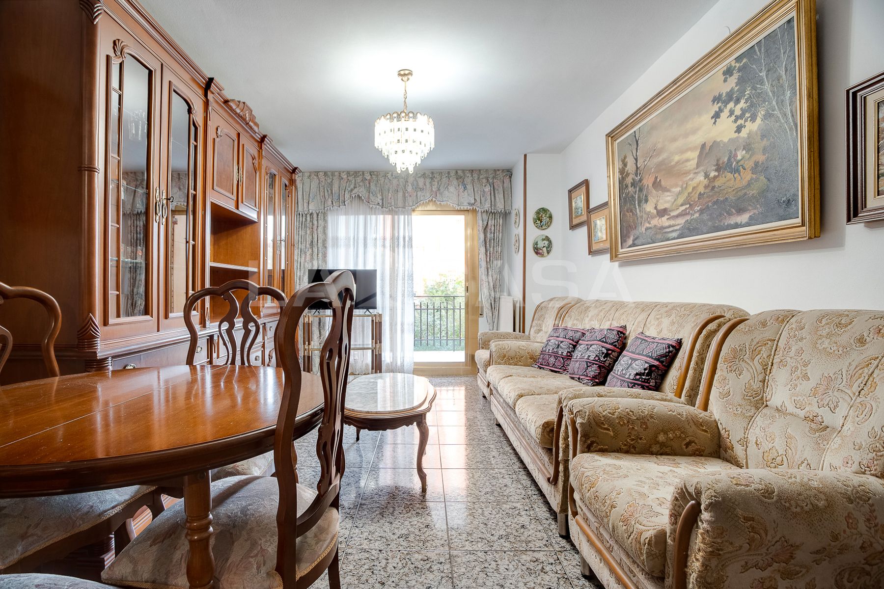 Living room of Flat for sale in L'Hospitalet de Llobregat  with Balcony