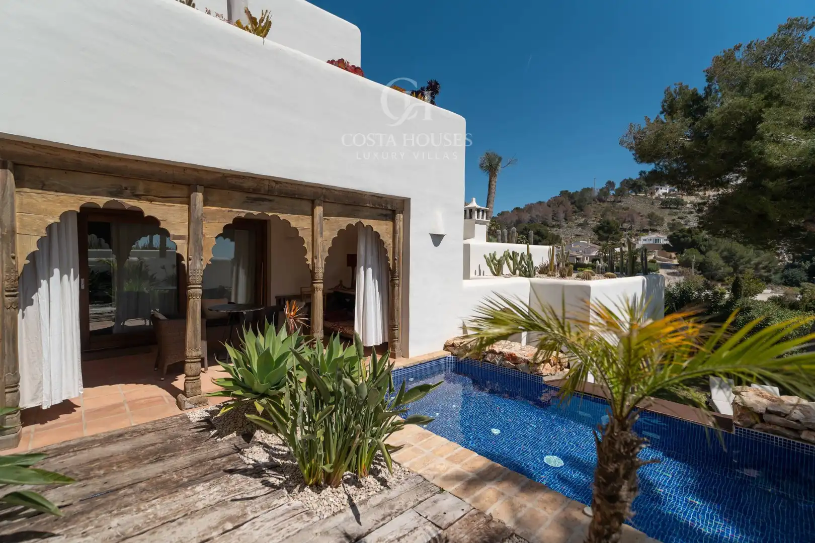 Terrassa de Casa o xalet en venda en Moraira amb Aire condicionat, Calefacció i Jardí privat