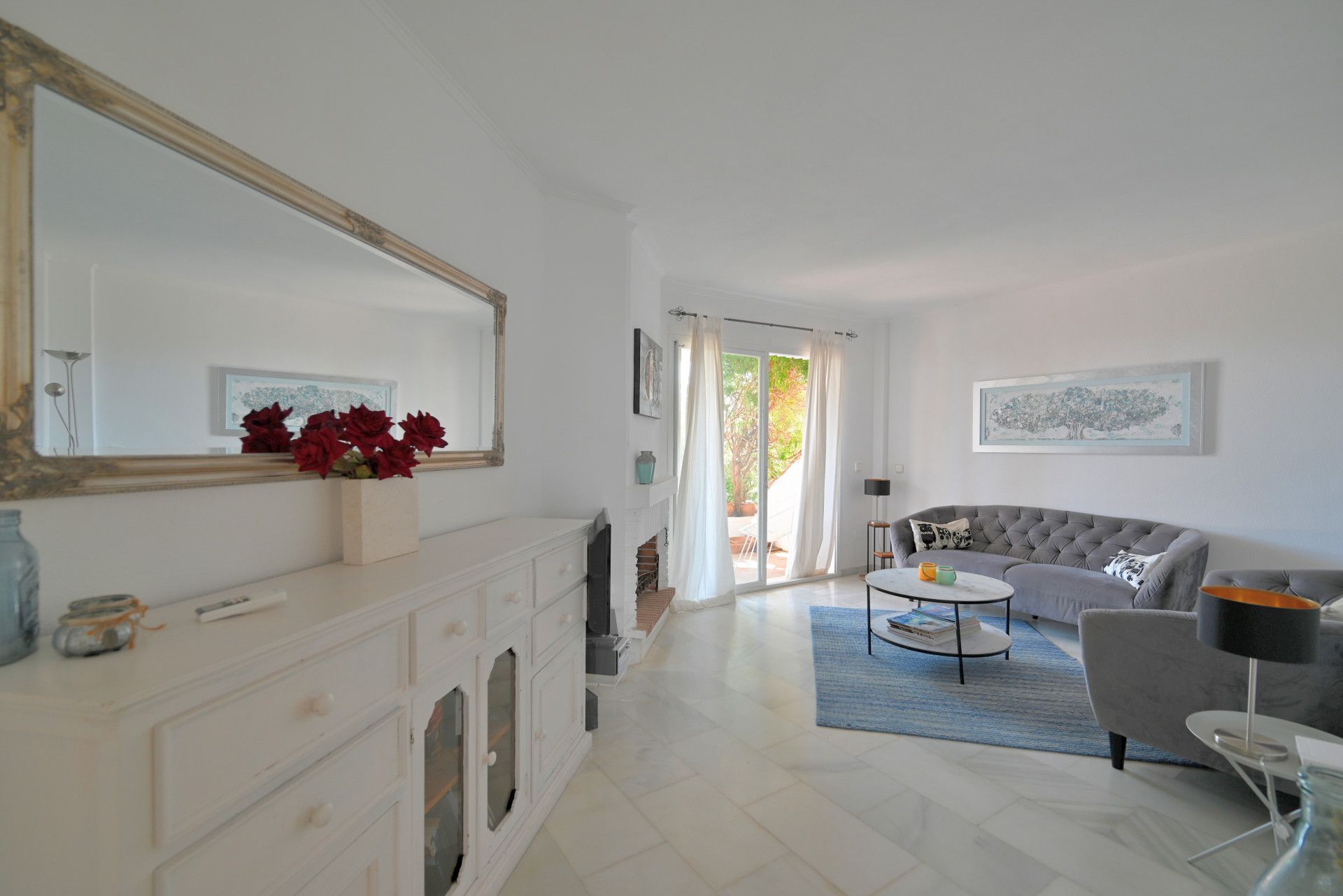 Sala d'estar de Planta baixa en venda en Mijas amb Aire condicionat, Terrassa i Traster