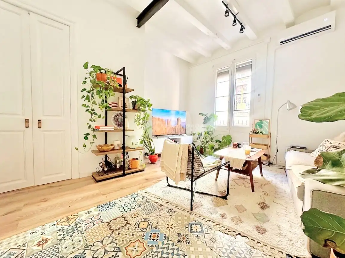 Sala de estar de Piso en venta en Barcelona con Balcón