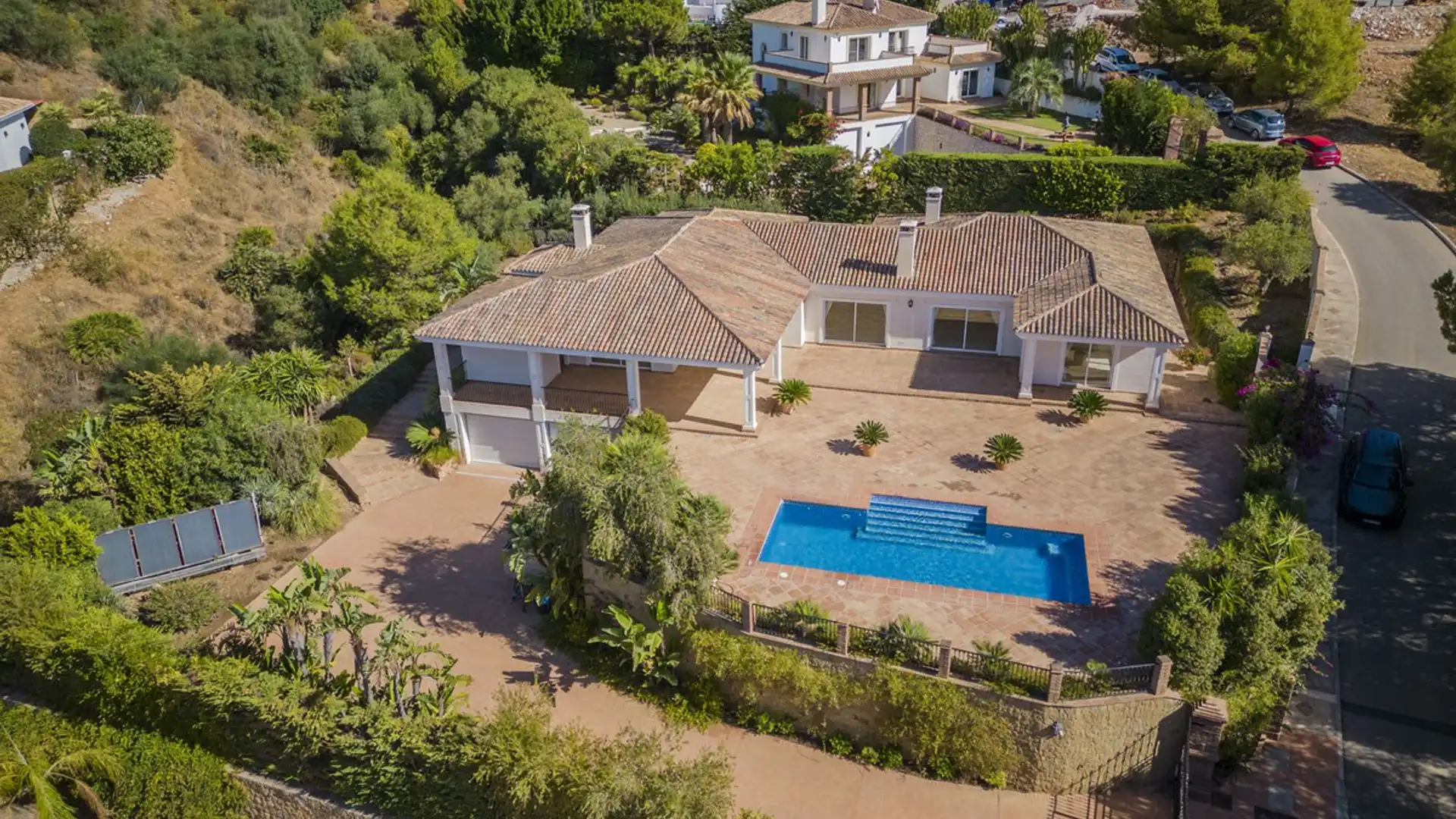 Exterior view of Houses for sale in Mijas  with Air Conditioner, Heating and Private garden