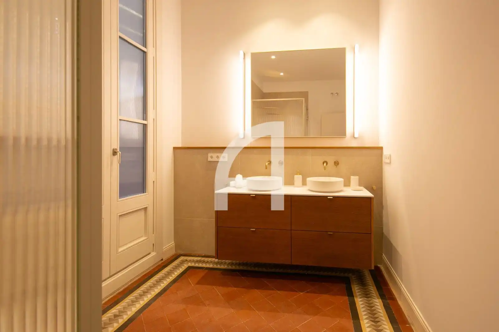 Bathroom of Flat for rent in Barcelona  with Air Conditioner, Heating and Parquet flooring