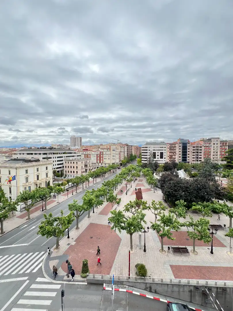Vista exterior de Piso en venta en  Logroño con Calefacción, Parquet y Terraza