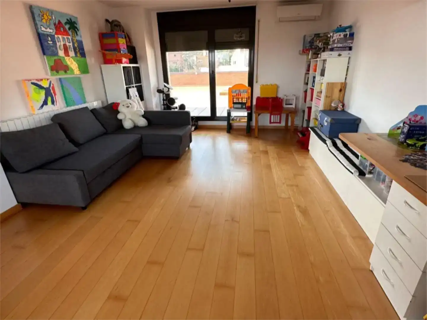 Sala d'estar de Pis en venda en Alpicat amb Aire condicionat, Jardí privat i Parquet
