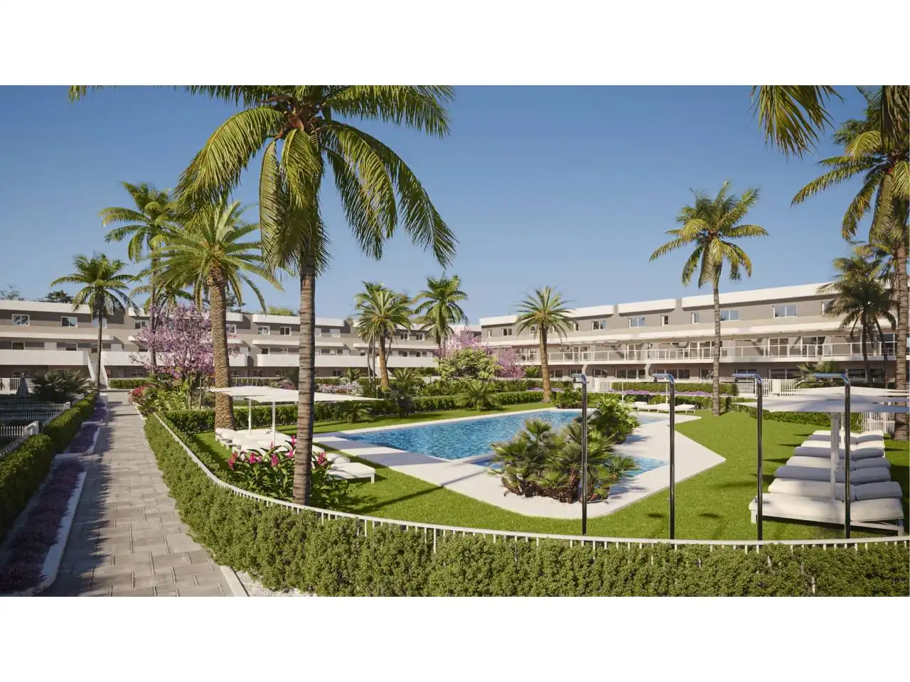 Jardín de Apartamento en venta en Monforte del Cid con Aire acondicionado, Jardín privado y Terraza