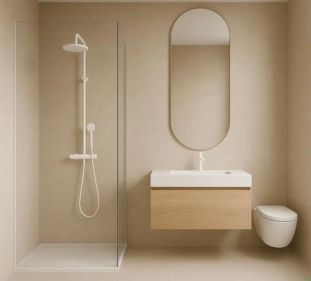 Badezimmer von Erdgeschoss zum Verkauf in Piélagos mit Heizung, Privatgarten und Terrasse