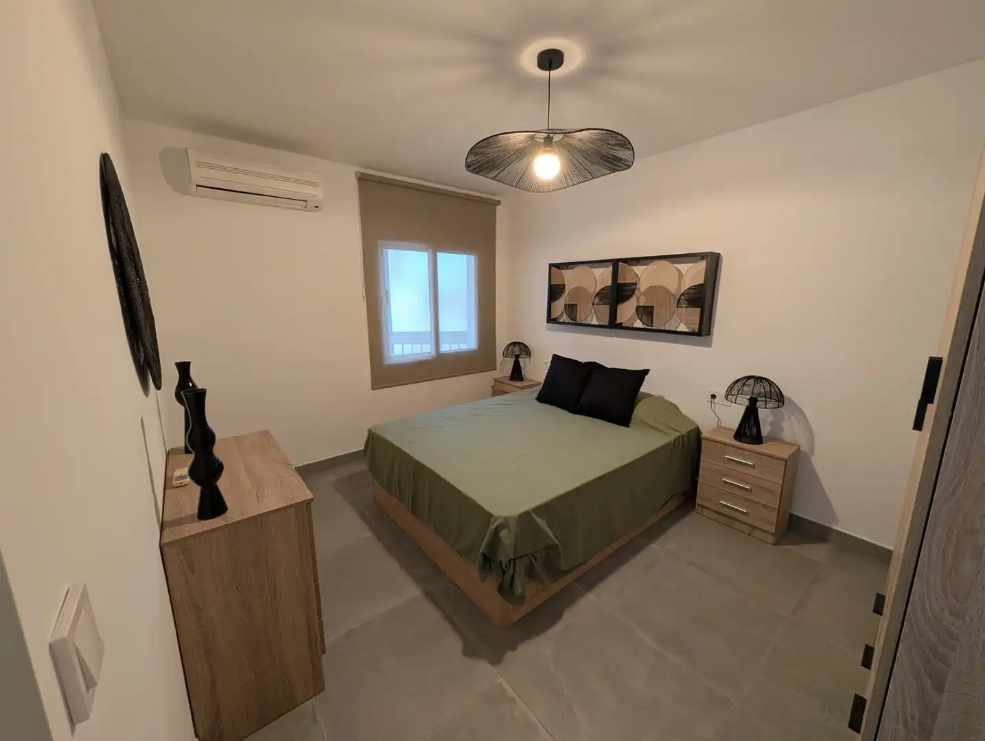 Bedroom of Attic for rent in Badalona  with Air Conditioner, Parquet flooring and Terrace