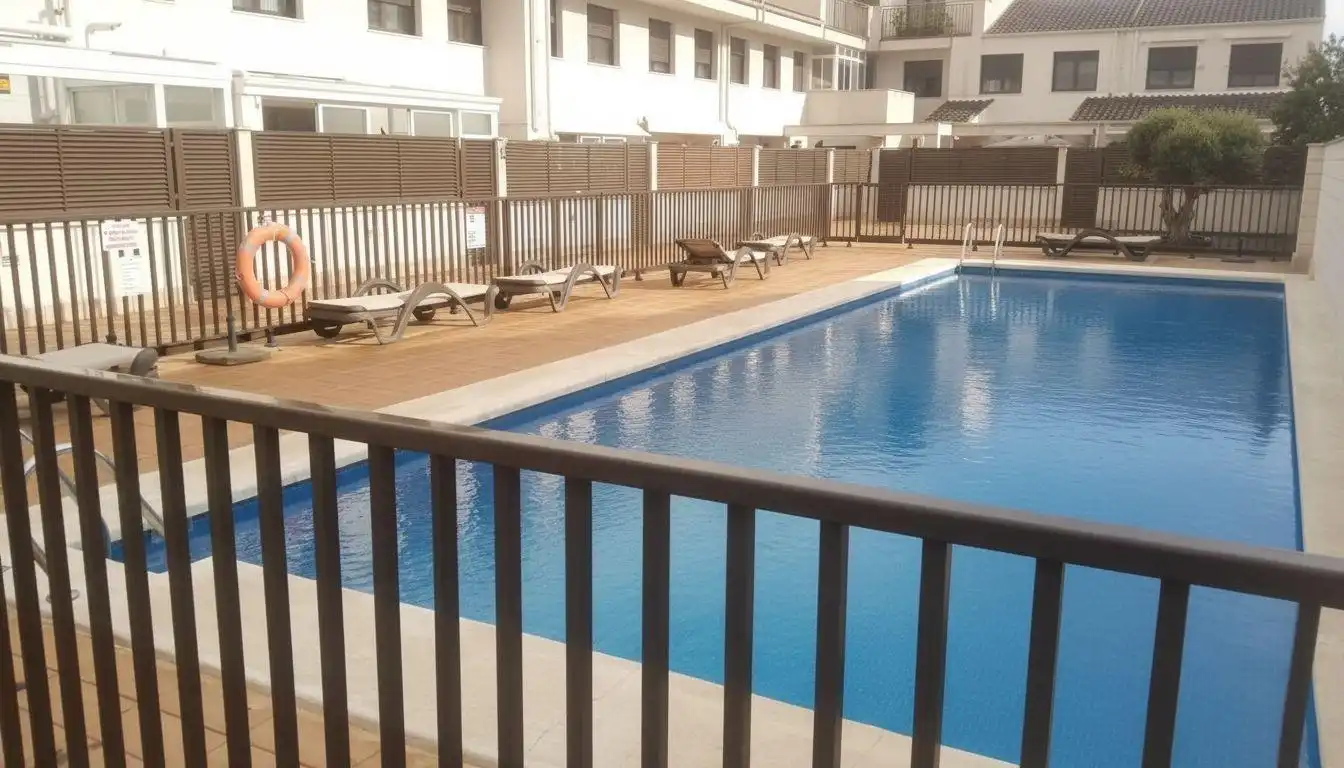 Piscina de Casa adosada en venda en Albacete amb Aire condicionat, Calefacció i Jardí privat