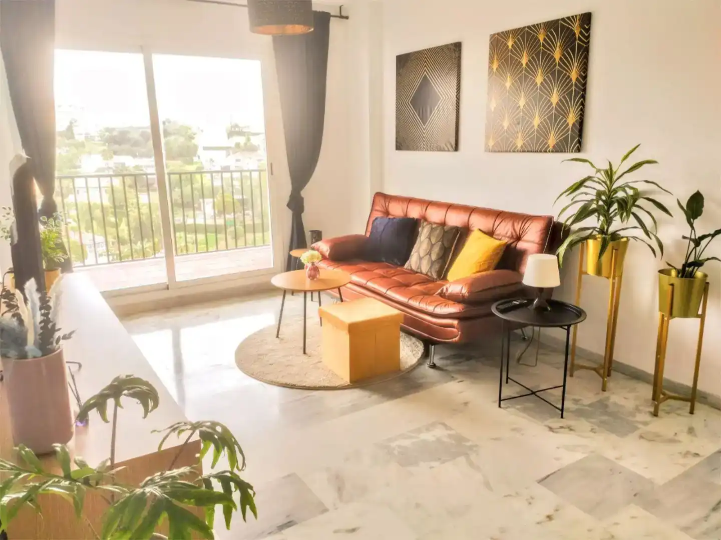 Sala d'estar de Apartament de lloguer en Mijas
