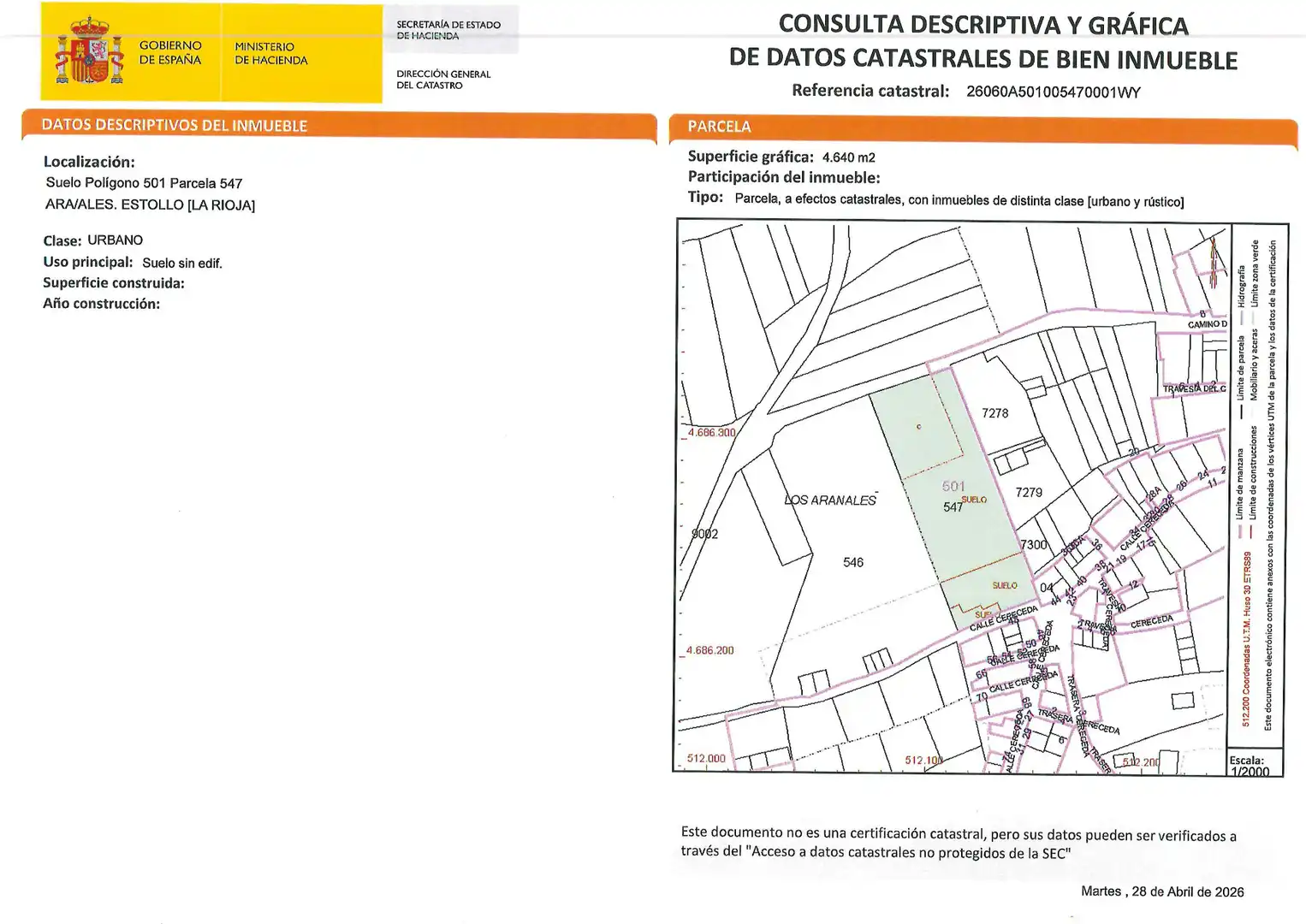 Residencial en venta en Estollo