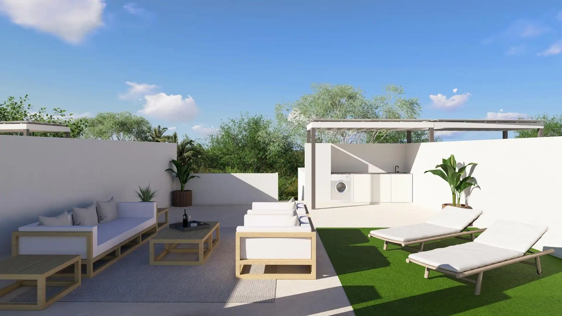 Terrassa de Casa adosada en venda en Torre-Pacheco amb Jardí privat, Terrassa i Piscina